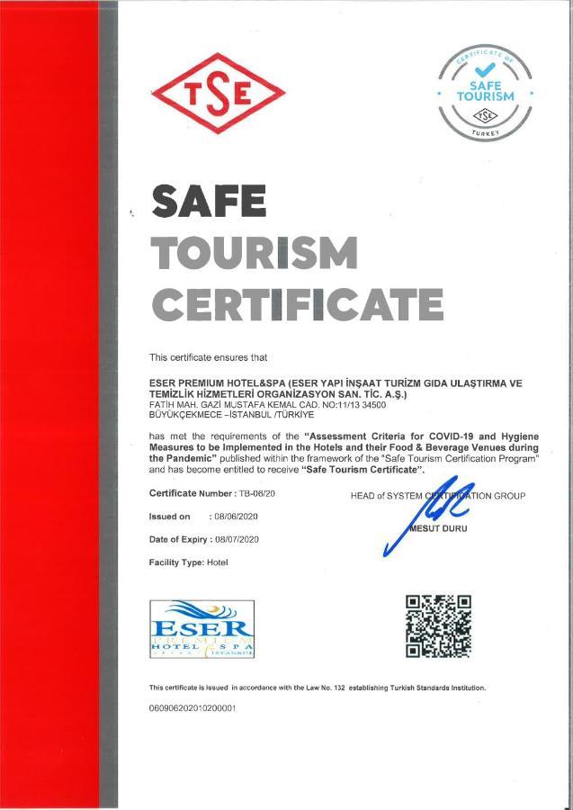 בויוקצ'קמג'ה Eser Premium Hotel & Spa מראה חיצוני תמונה Safe Tourism Certificate